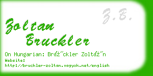 zoltan bruckler business card