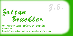 zoltan bruckler business card